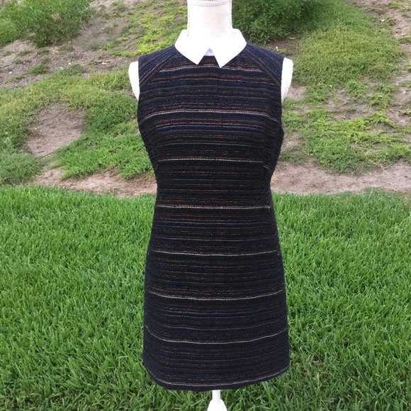 Anthropologie collared striped jacquard shift - Picture 3 of 6